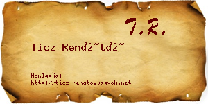 Ticz Renátó névjegykártya